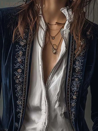 Solid Color Plain Elegant Vintage Classic Long Sleeve Long Tops