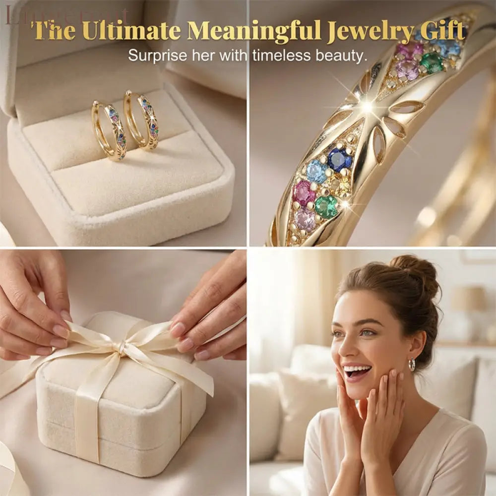 Sparkling Zircon Hollow Hoop Earrings