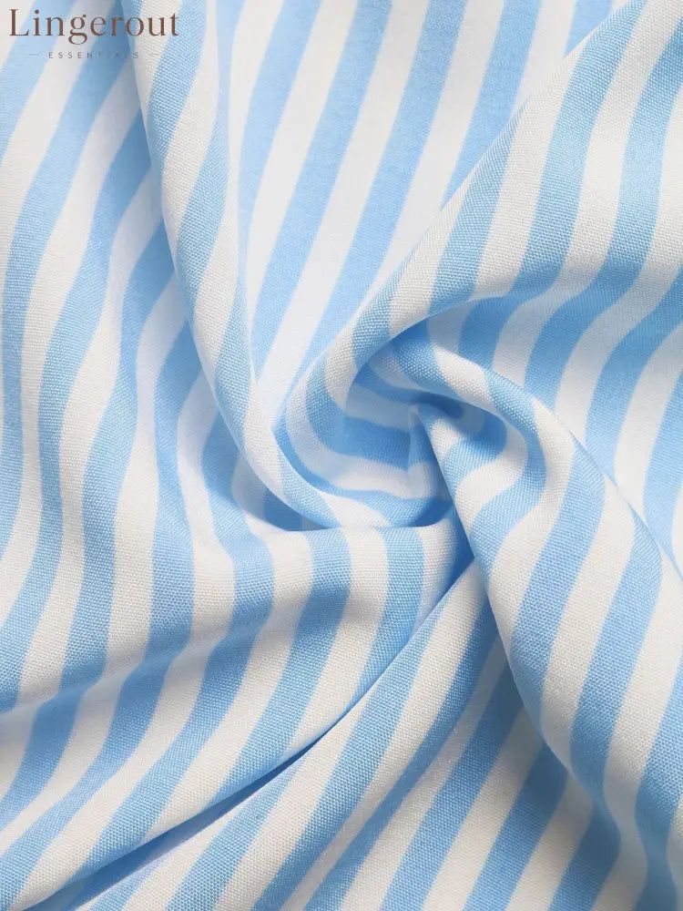 Striped Halter Neck Maxi Dress