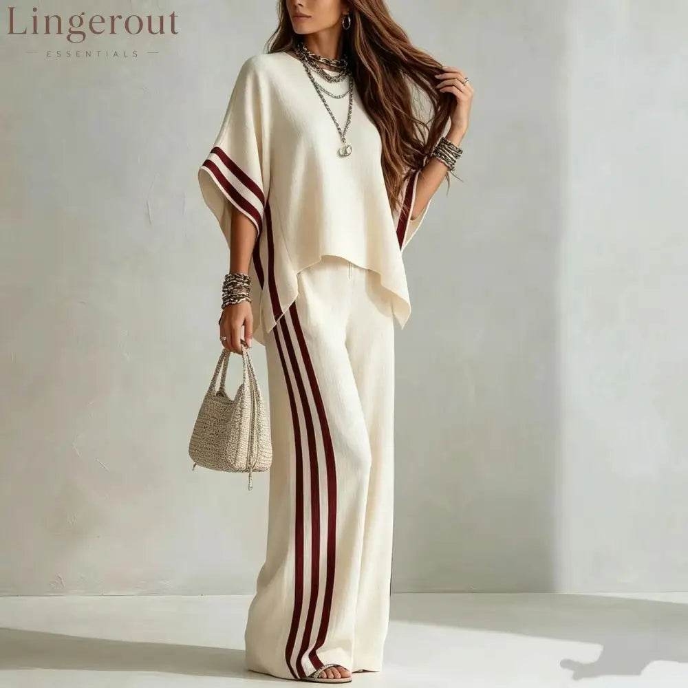 Striped Linen-Blend Two-Piece Set