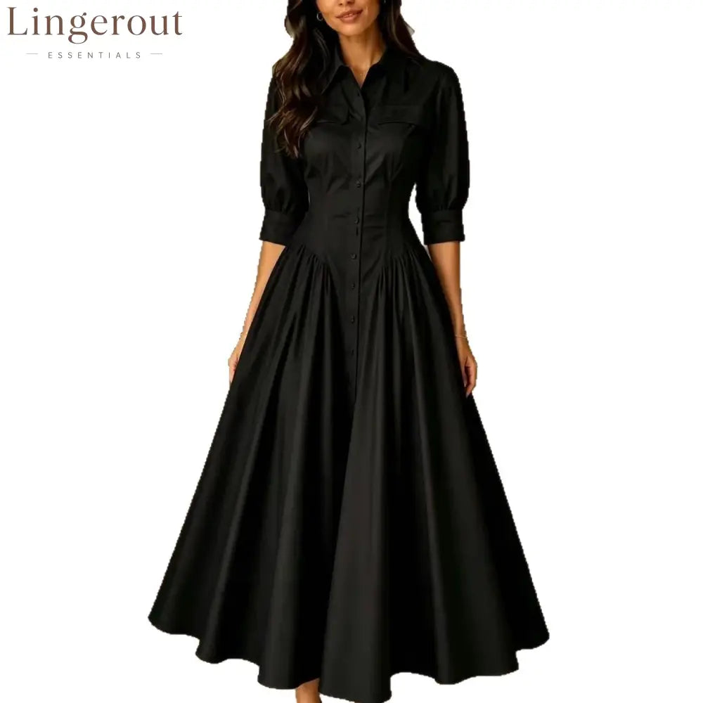 Structured Shirt Midi Dress
