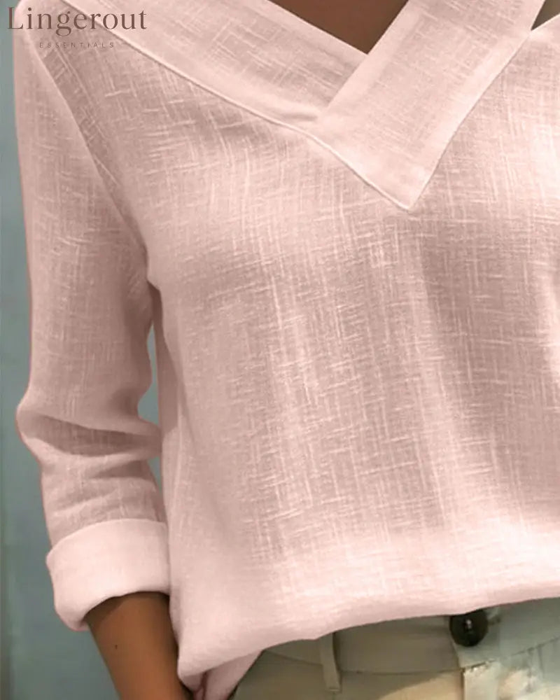 Stylish V-Neck Off-The-Shoulder Top