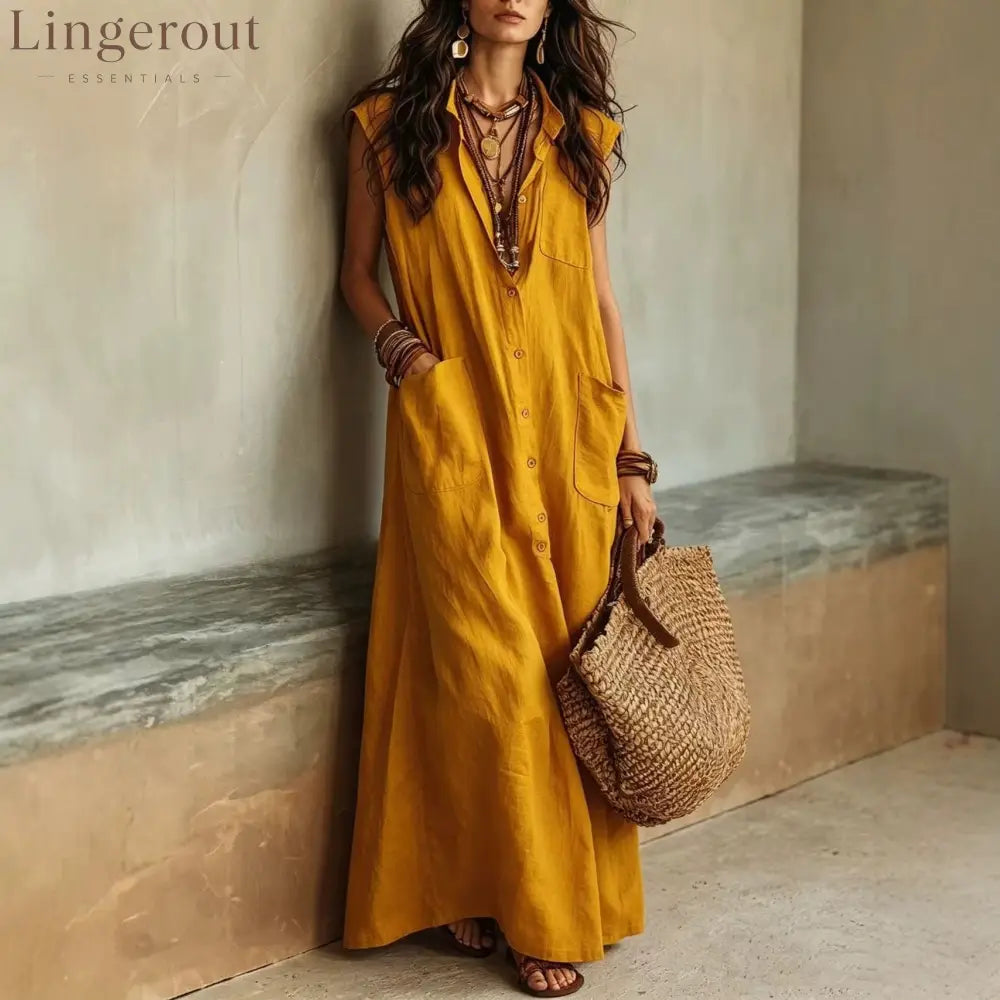 Temperament Commuting Off-Shoulder Bohemian Vacation Loose Shirt Dress
