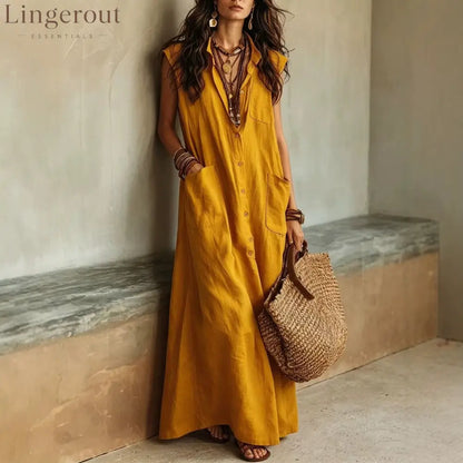 Temperament Commuting Off-Shoulder Bohemian Vacation Loose Shirt Dress