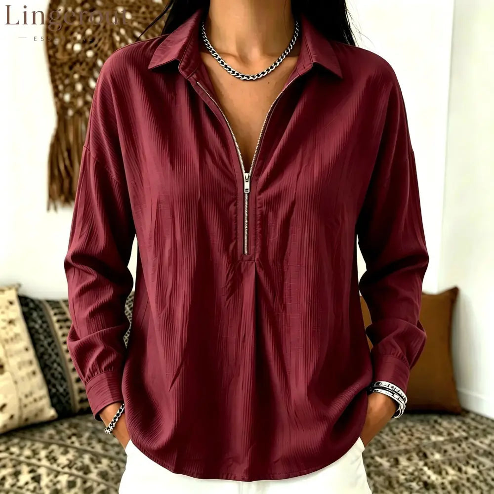 2026 Autumn European And American Cross-Border New Casual Texture Loose Lapel Relaxed Retro Corduroy Long-Sleeved Top