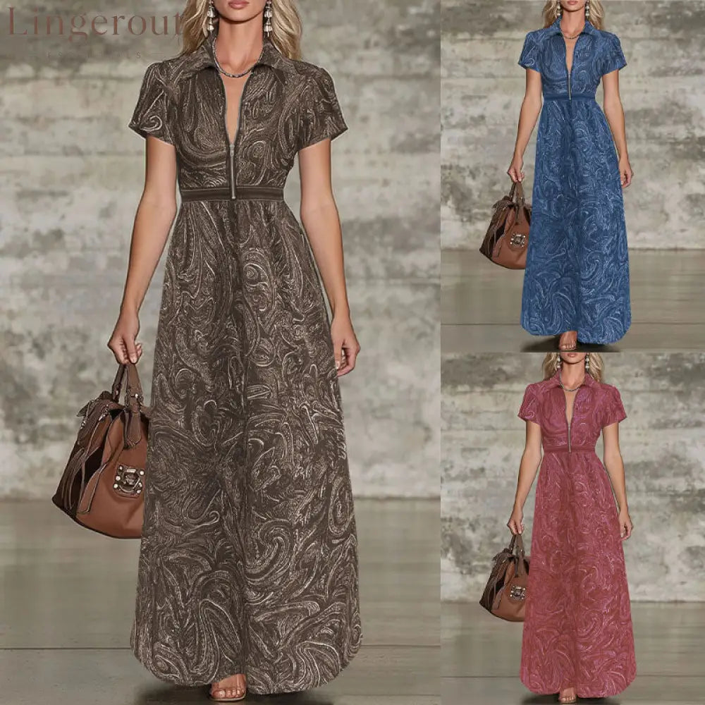 🌟 Timeless Paisley Print Maxi Dress: Effortless Elegance for Every Occasion