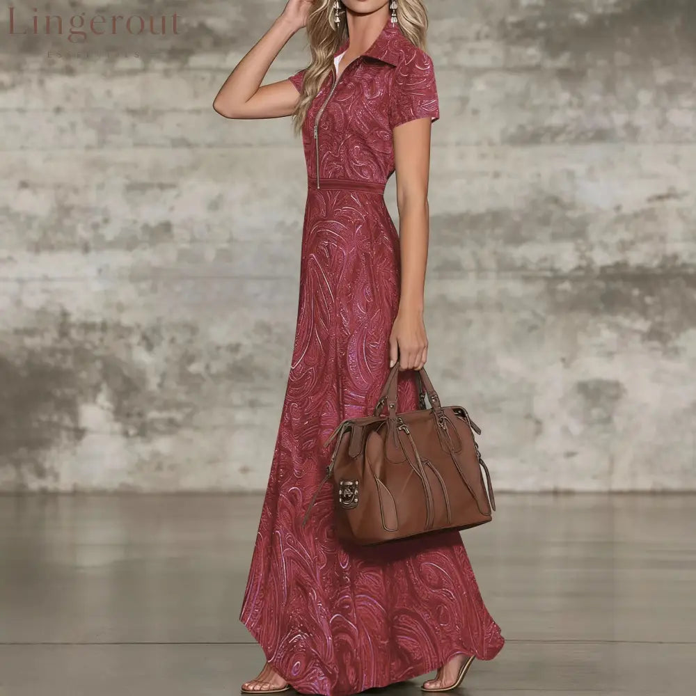 🌟 Timeless Paisley Print Maxi Dress: Effortless Elegance for Every Occasion