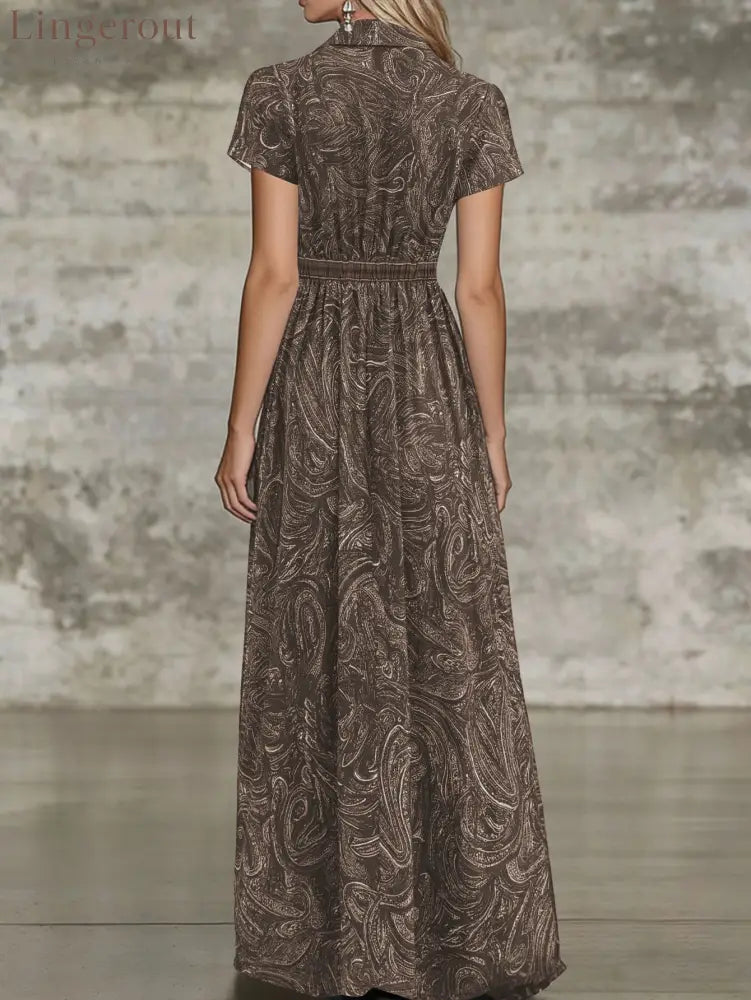 🌟 Timeless Paisley Print Maxi Dress: Effortless Elegance for Every Occasion