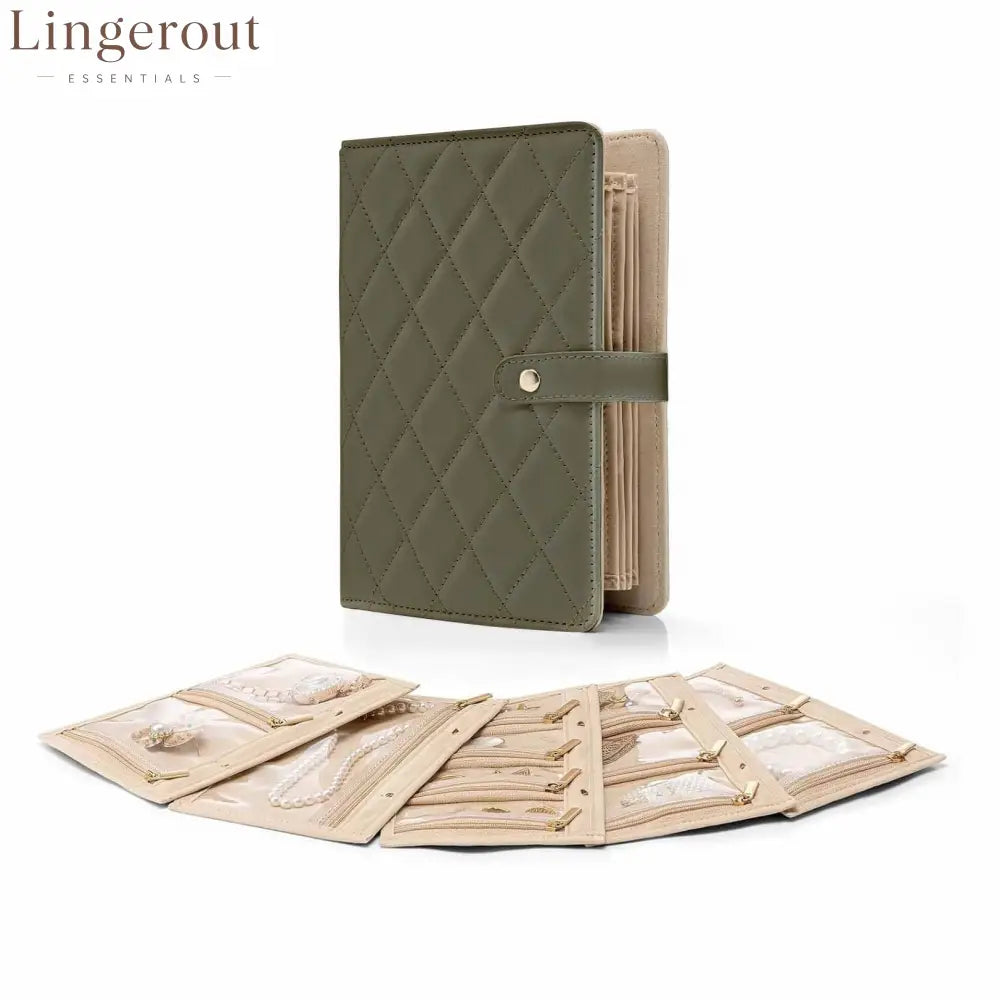 🔥Travel Jewelry Notebook - Dark Green