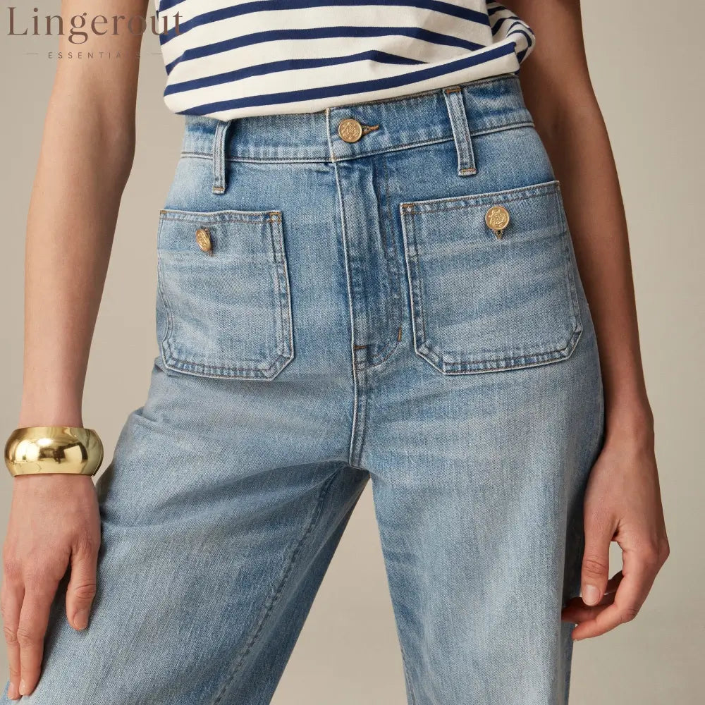 Tummy Control Sailor Wide Leg Trouser