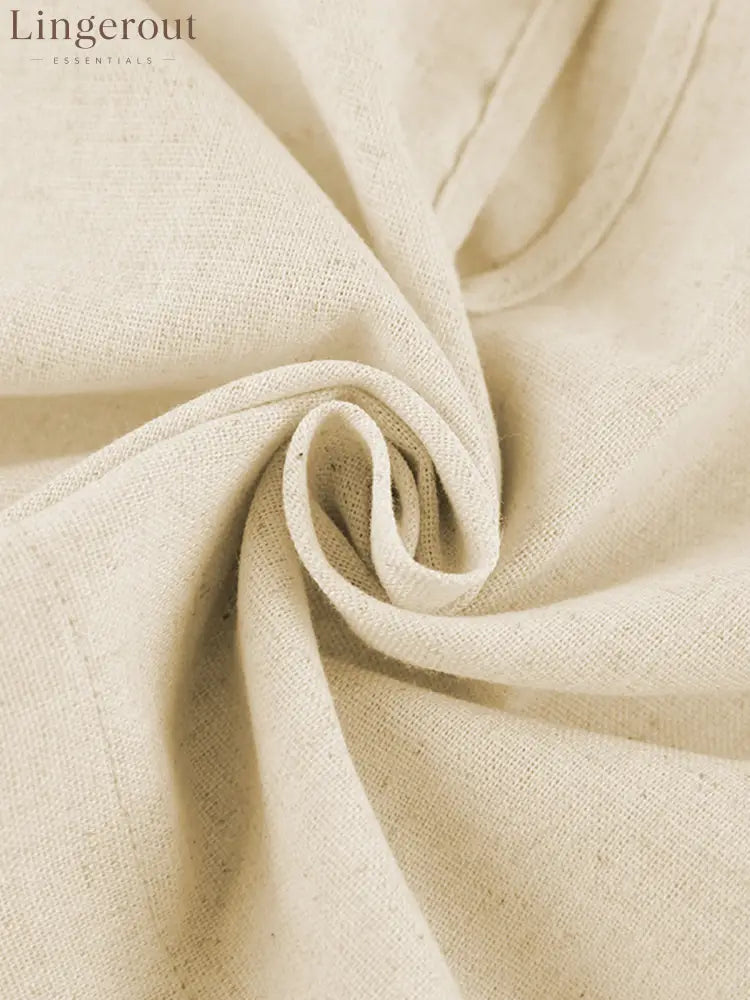 Utility Linen Two Piece Wide Leg Pants Set