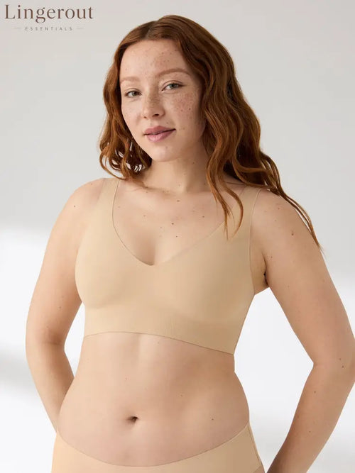 V-Neck Boost Seamless Wireless Comfort Bra Smoothing Everyday Support Bralette