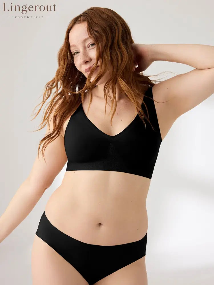 V-Neck Boost Seamless Wireless Comfort Bra Smoothing Everyday Support Bralette