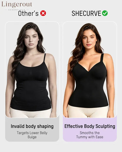 V-Neck Built-In Bra Shaping Cami