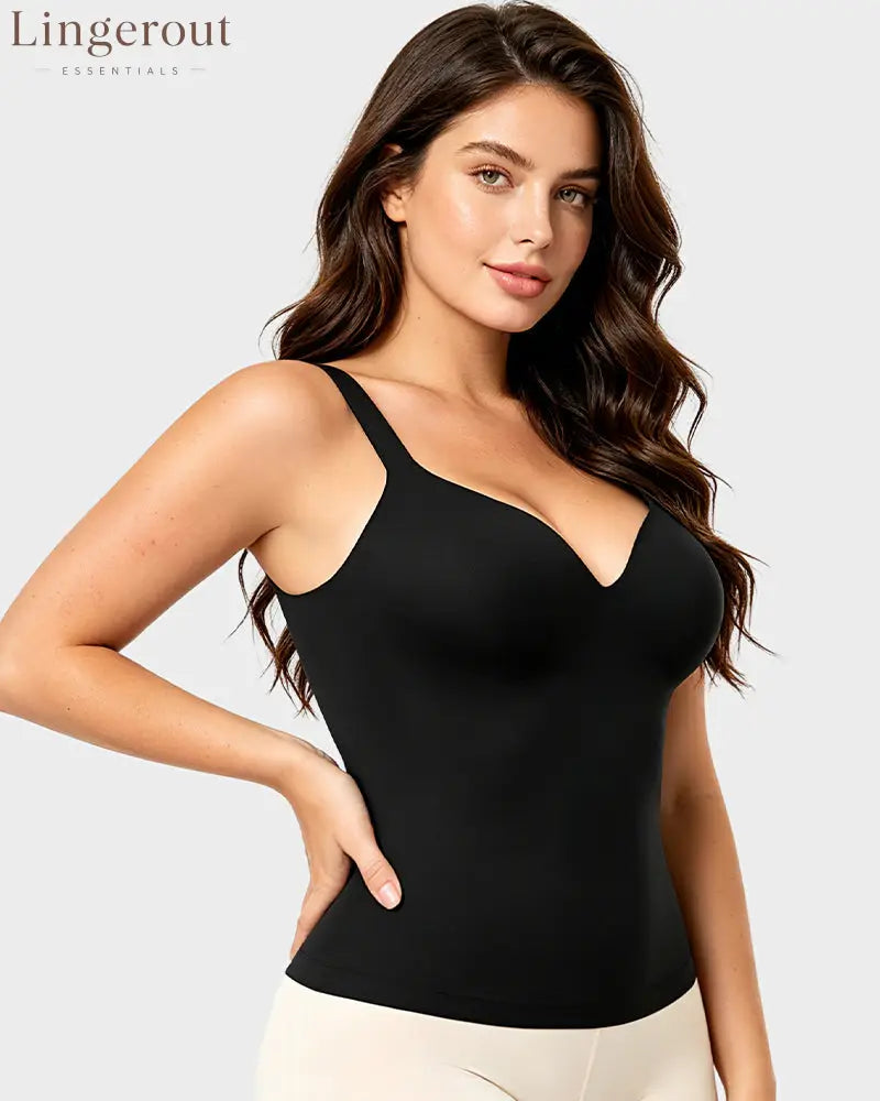 V-Neck Built-In Bra Shaping Cami