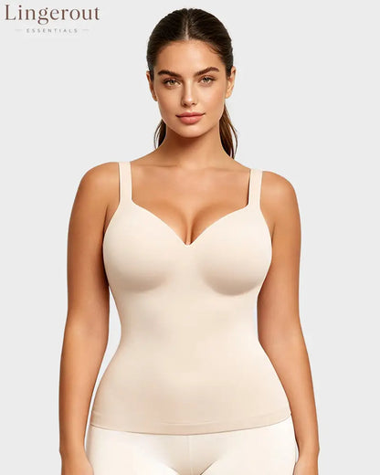 V-Neck Built-In Bra Shaping Cami