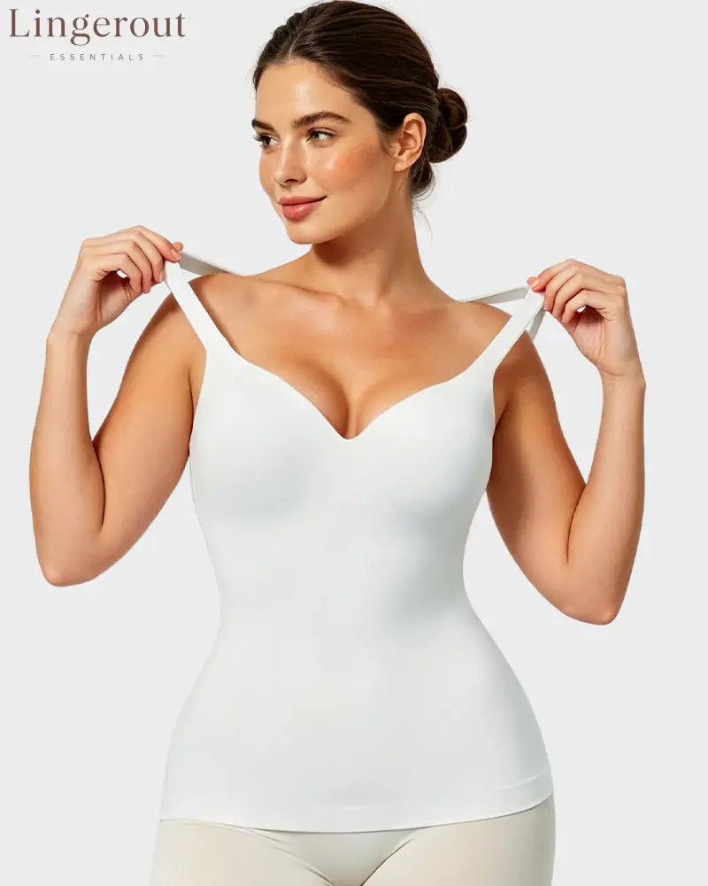 V-Neck Built-In Bra Shaping Cami