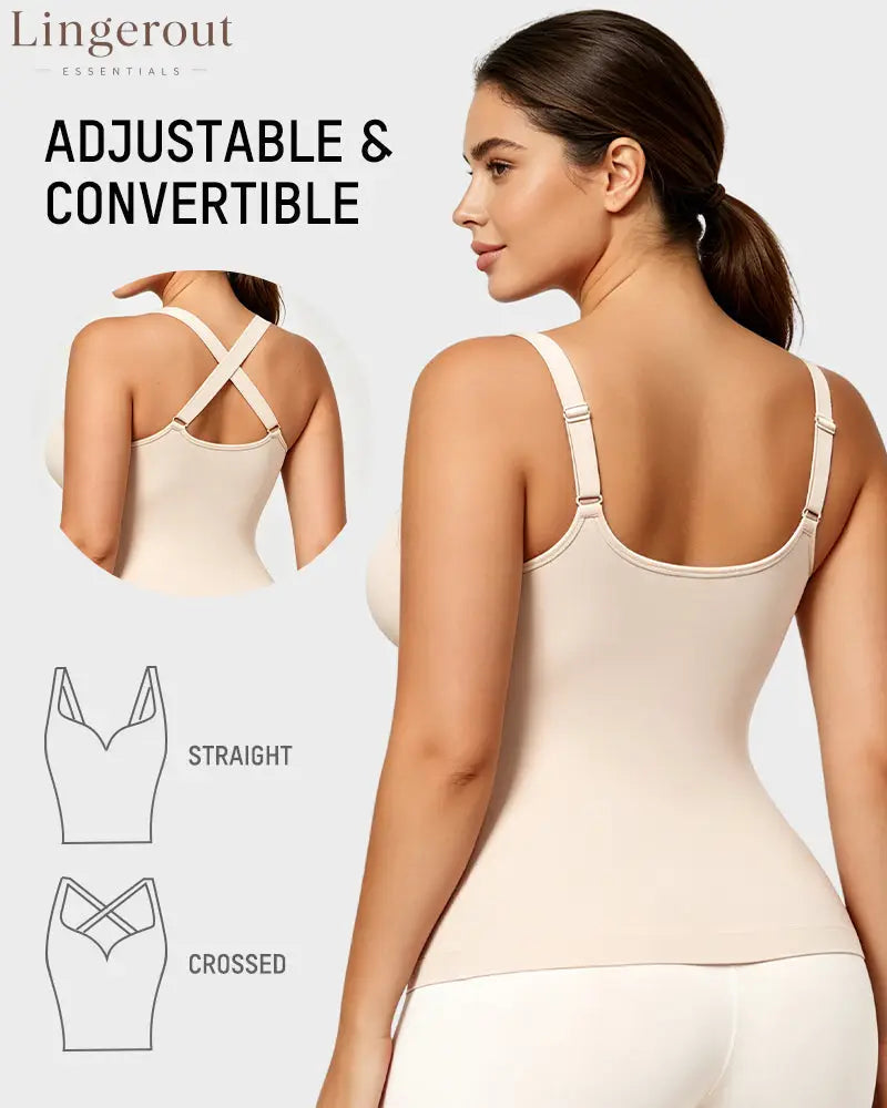 V-Neck Built-In Bra Shaping Cami