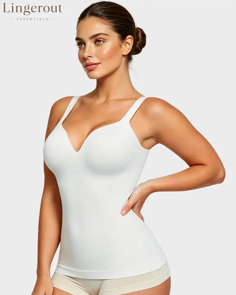 V-Neck Built-In Bra Shaping Cami