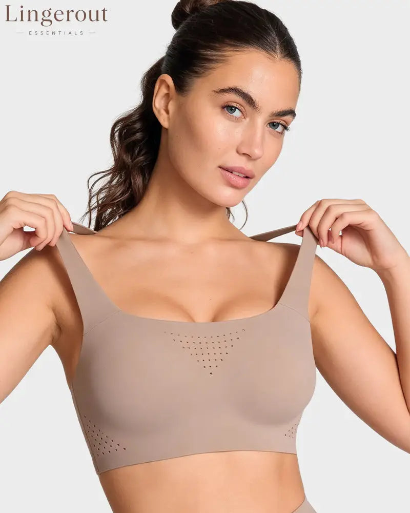 Wireless One-Piece Ventilated Sports Bra