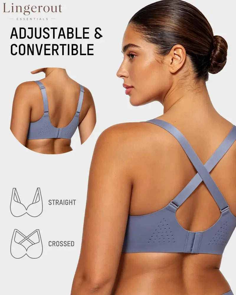 Wireless One-Piece Ventilated Sports Bra