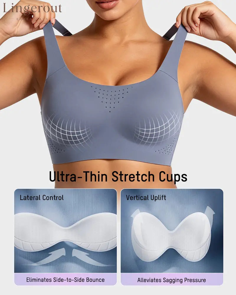 Wireless One-Piece Ventilated Sports Bra