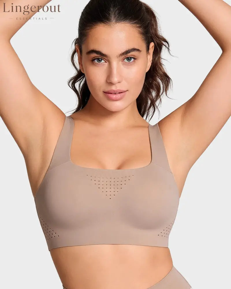 Wireless One-Piece Ventilated Sports Bra