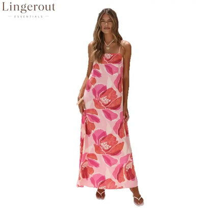 🌸Women’s Floral Print Sleeveless Maxi Dress