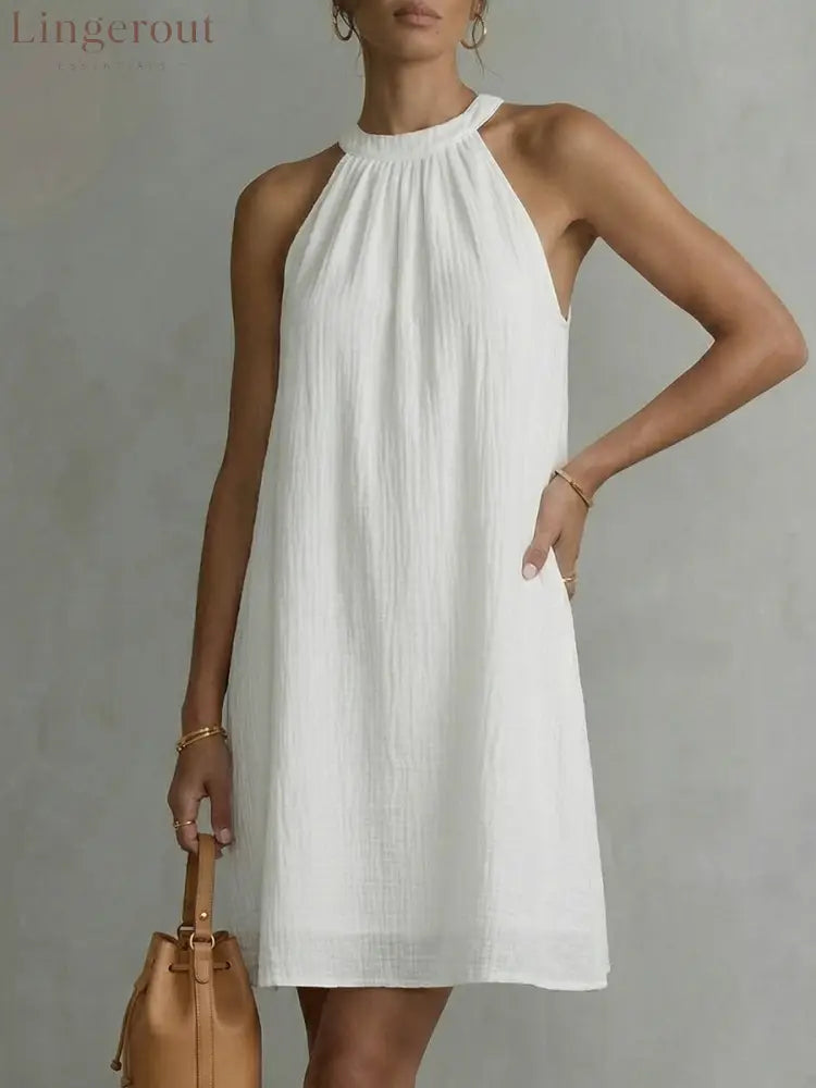 Women’s Halter Neck Sleeveless Dress